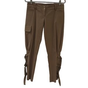 Patrizia Pepe Brown Cargo-Style Ankle Pants